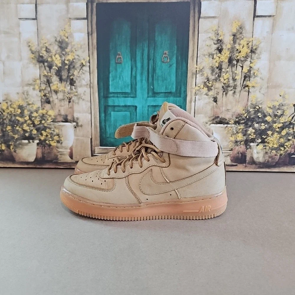 Nike Air Force 1 High 07 Lv8 Sz 10 Flax 2015 In Original Box